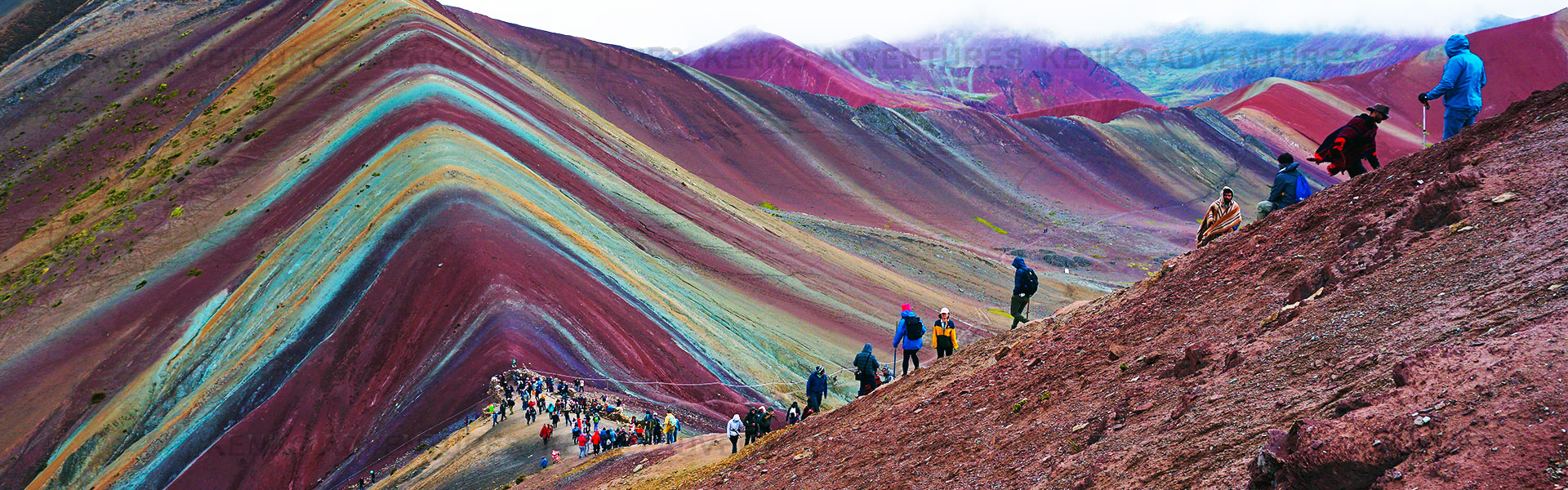 Arriving Rainbow Mountain And Red Valley